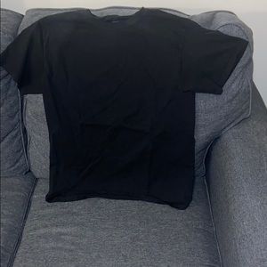 Hanes Men Medium Solid Black T-Shirts (8)